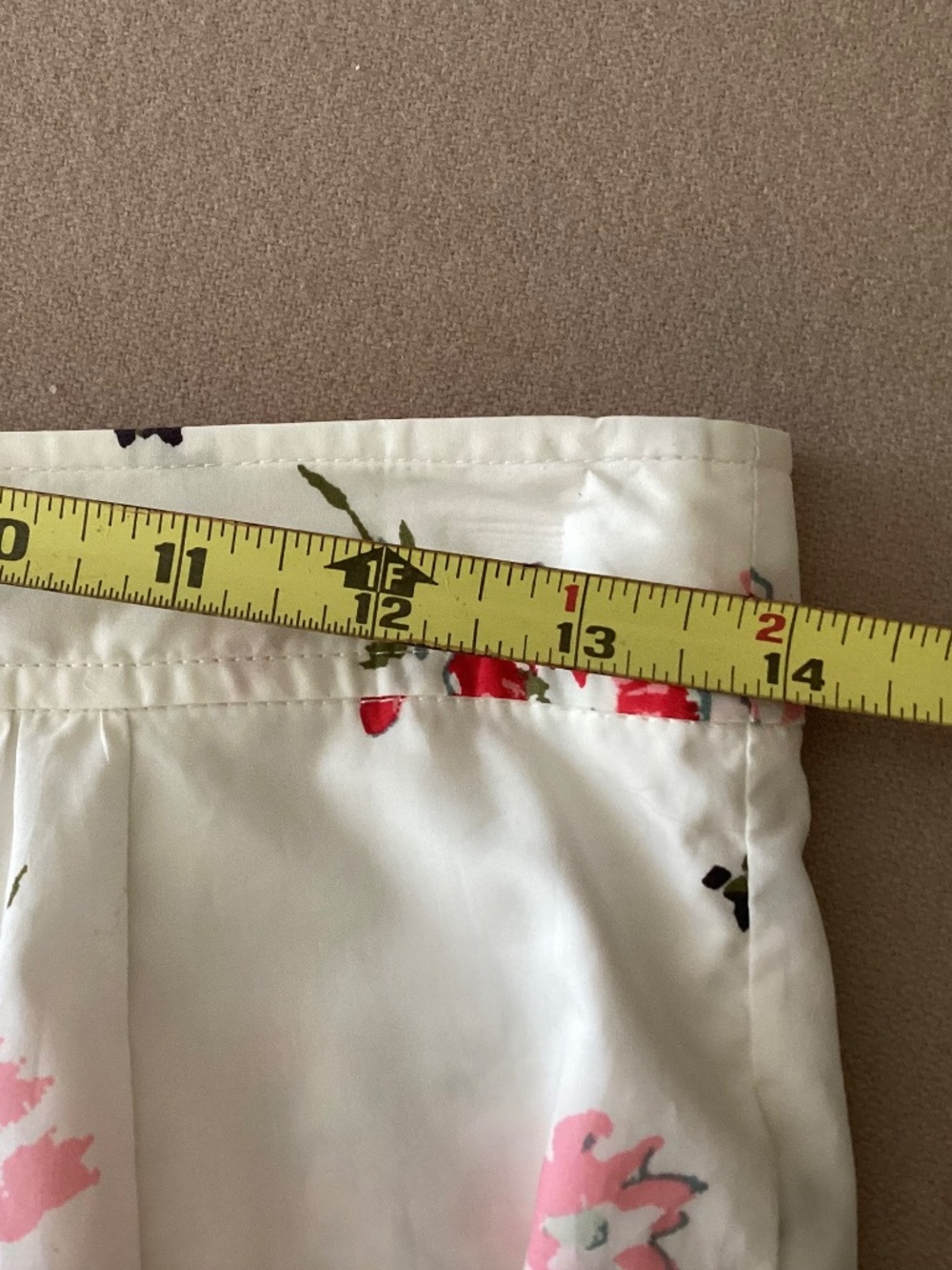 NWOT-REBECCA TAYLOR 100% COTTON PINK WHITE FLORAL FRONT BUTTON SKIRT SIZE 6 - Picture 7 of 7